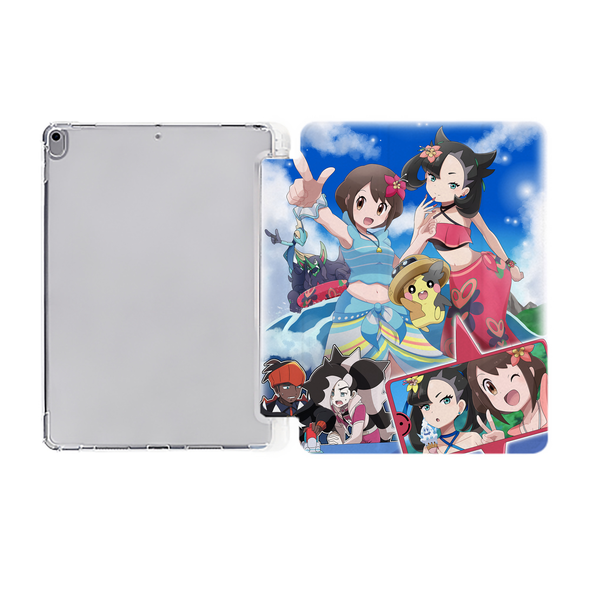 （画像用） ポケットモンスター Pokémon IPad ケース ペン収納付き 三つ折りスタンド PUレザー×シリコン 対応機種9.5/10.5/10.9インチ